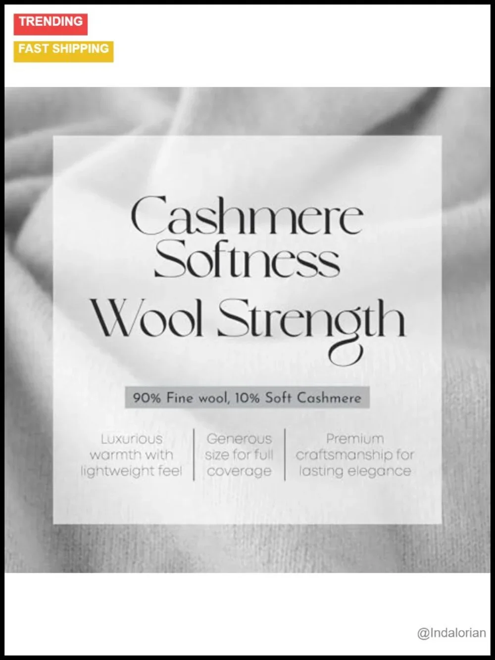 Cashmere Wool Blend Wrap Pashmina Shawl Scarf Travel 78x27
